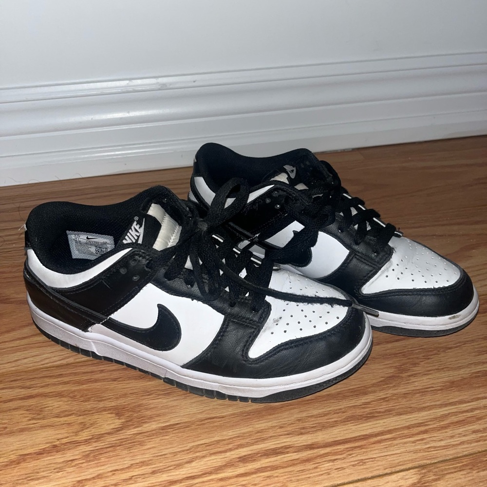 Nike Black and White Dunk Low Sneakers